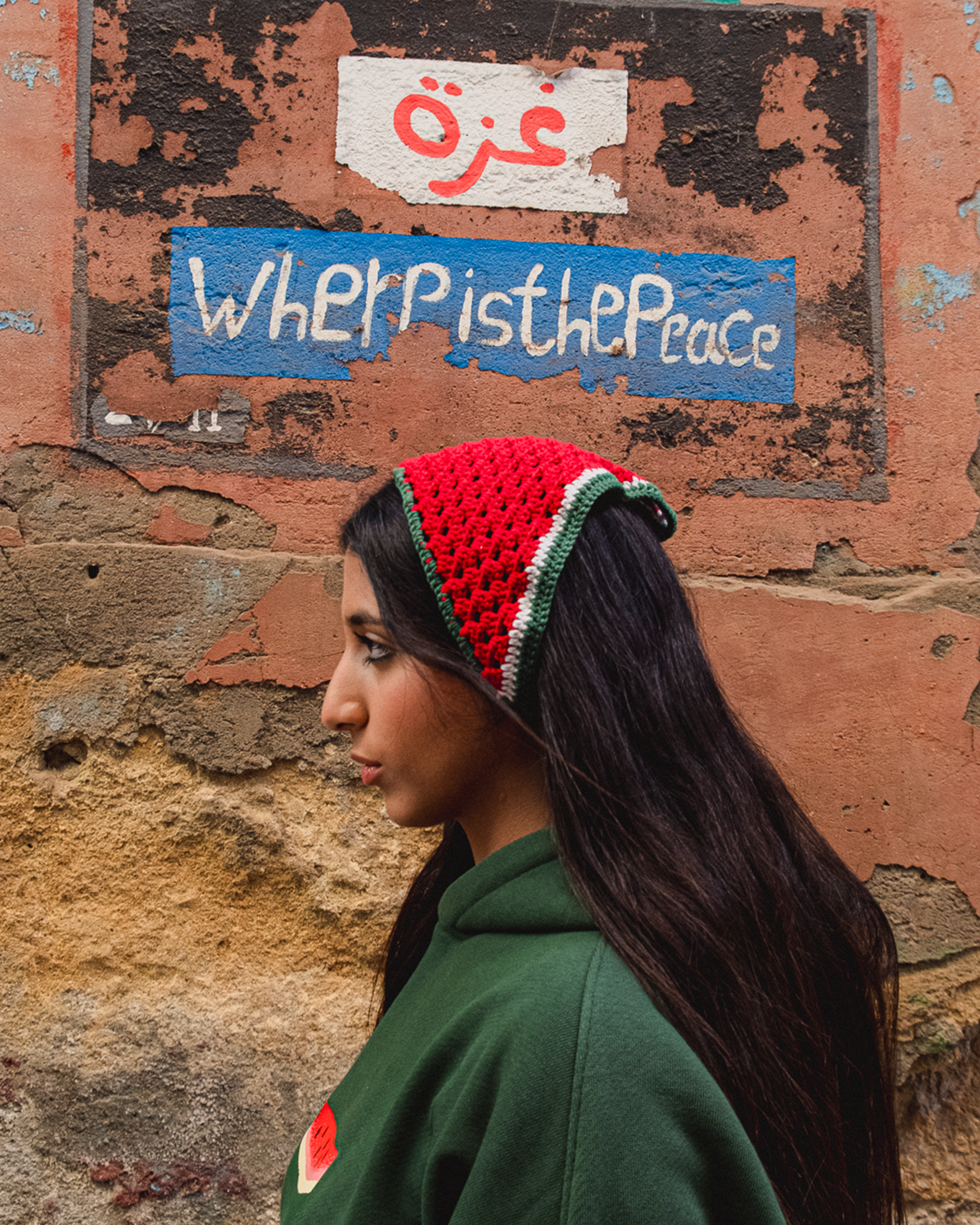 Watermelon Crochet Bandana