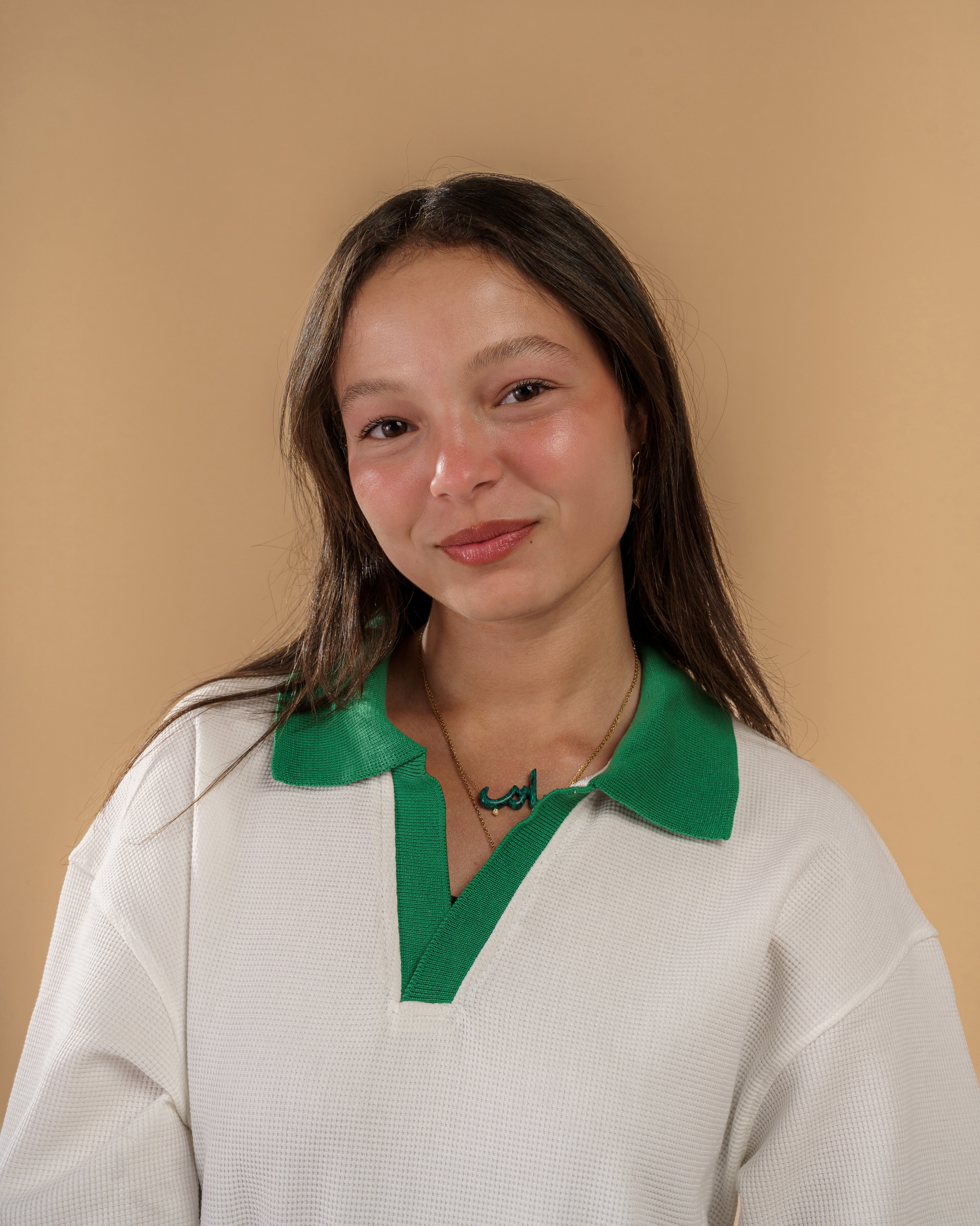 V-Neck Polo Shirt - White